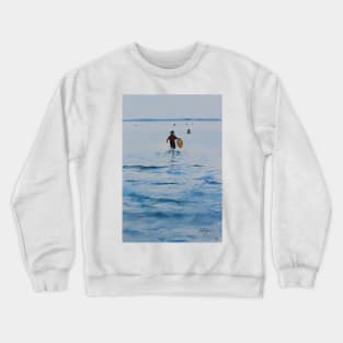 Bodyboard fun at Mossyard Crewneck Sweatshirt